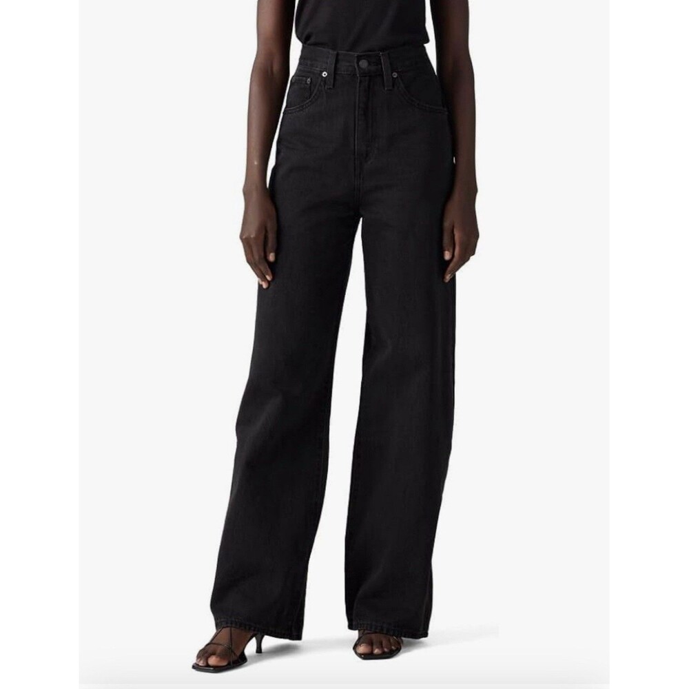 Levi's Women High-Rise Cinch Baggy Jeans Capturing Moments NEW Straight 27 x 31
